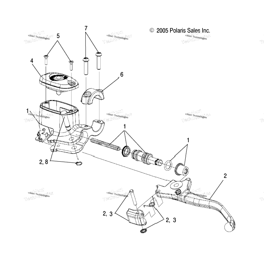 Brakes, Front Brake Lever & Master Cylinder