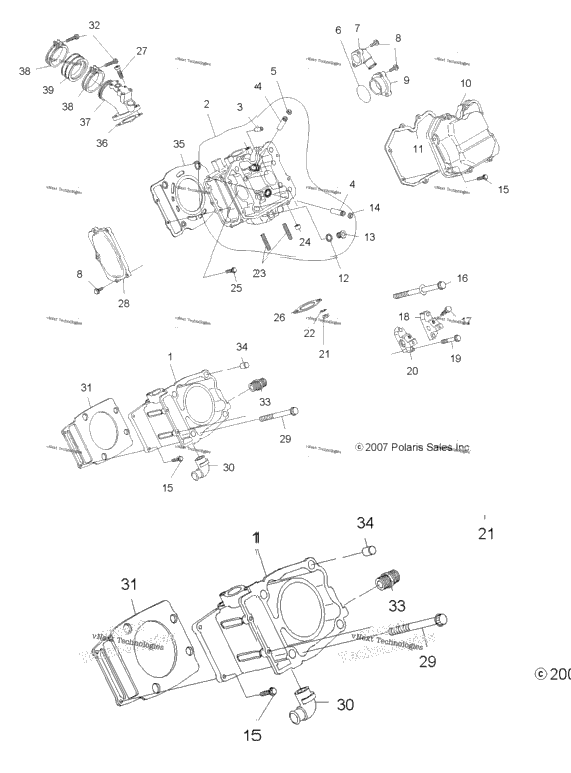 Engine, Cylinder & Head