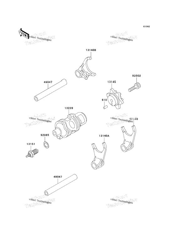 Gear Change Drum/Shift Fork(S)