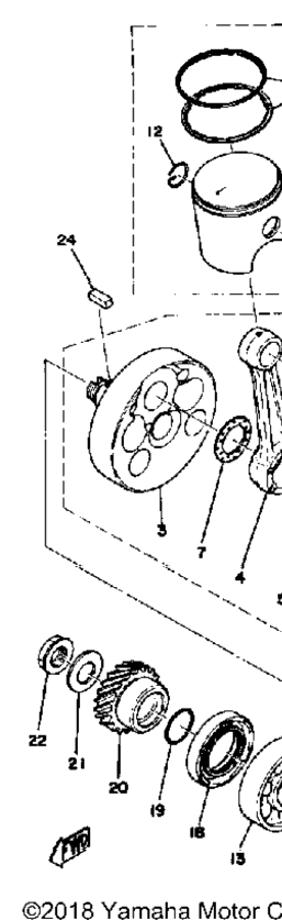 Crank - Piston 250B - C - 400B - C