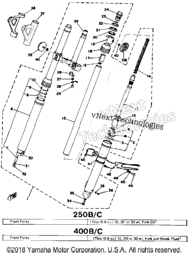 Front Fork 250B - C - 400B - C
