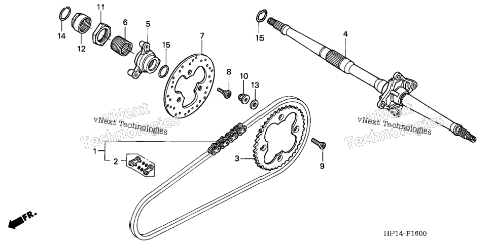 Rear Axle + Drive Chain