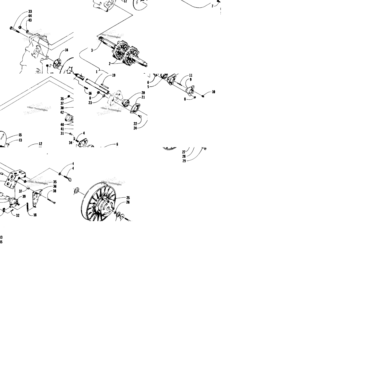 Drive Train Shafts And Brake Assemblies