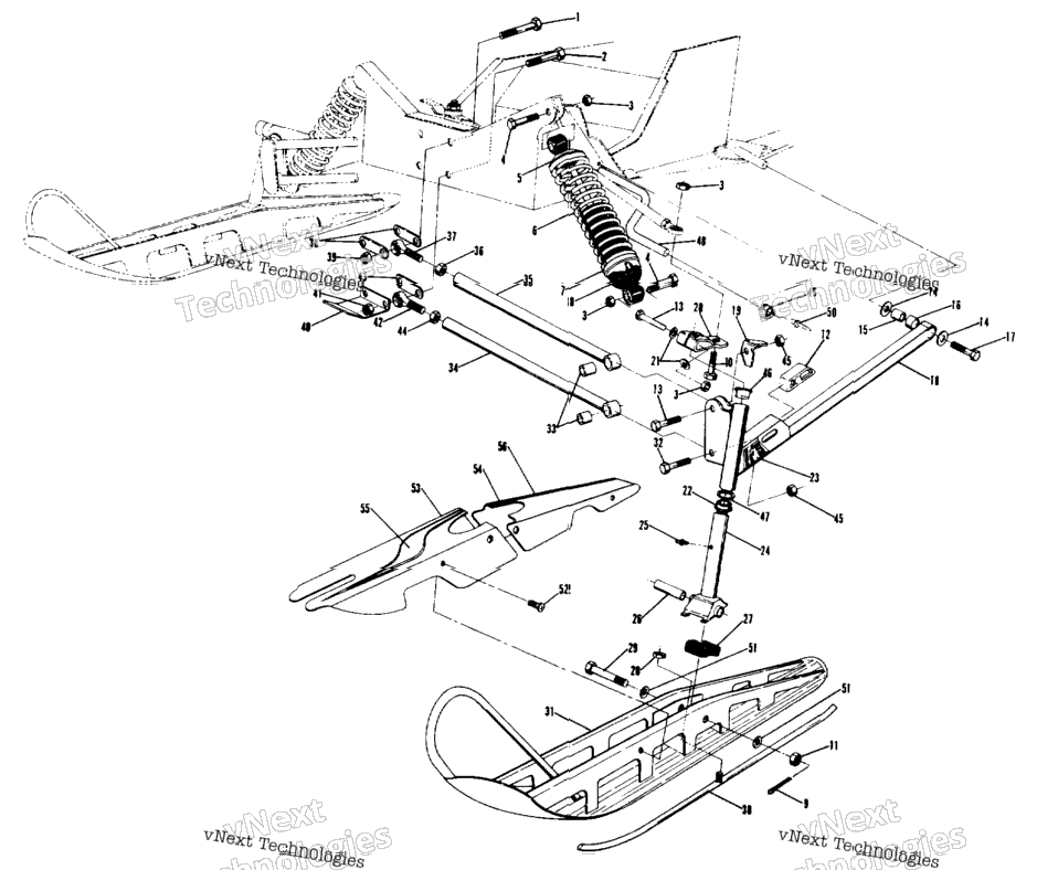 Front Suspension & Ski (4909500950013A)