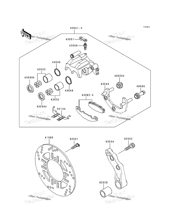 Rear Caliper (Zr550-B1/B2/B3)