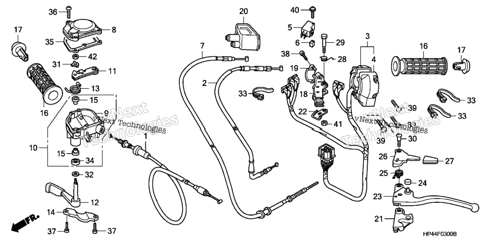 Handle Lever + Switch + Cable