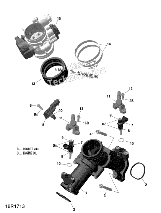 Air Intake Manifold And Throttle Body - 1000R Efi