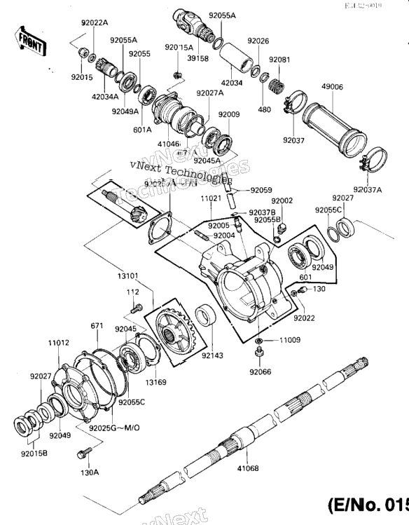 Drive Shaft/Final Gears/Rear Axle (E/No