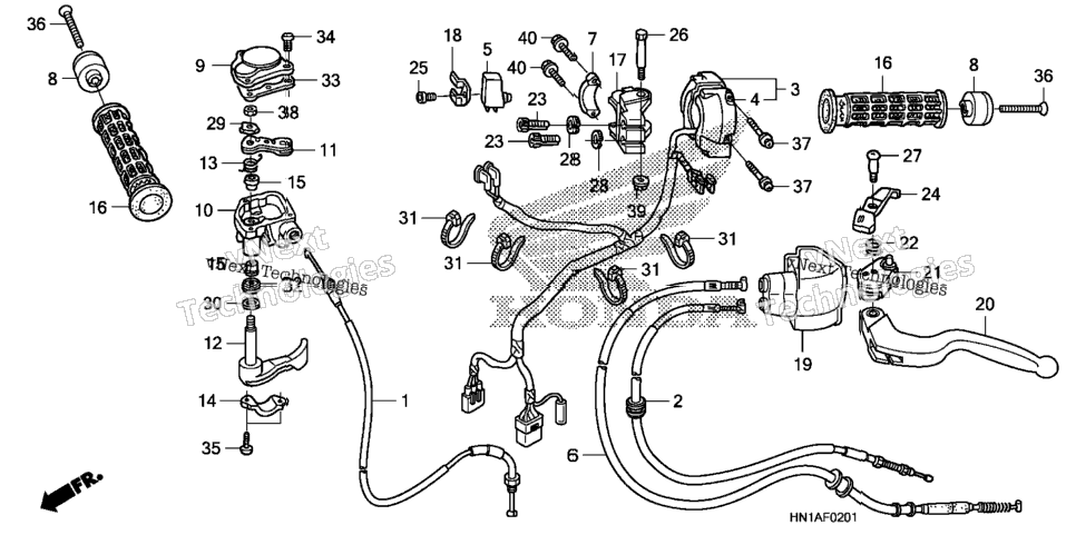 Handle Lever + Switch + Cable (2)