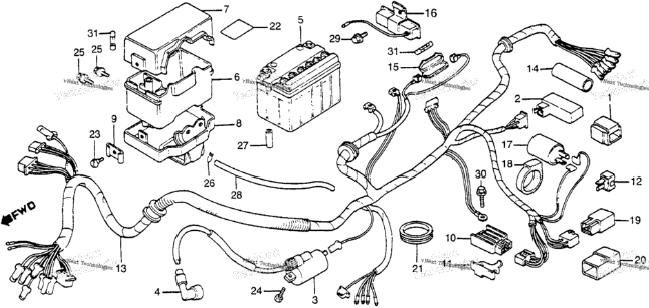 Wire Harness + Battery