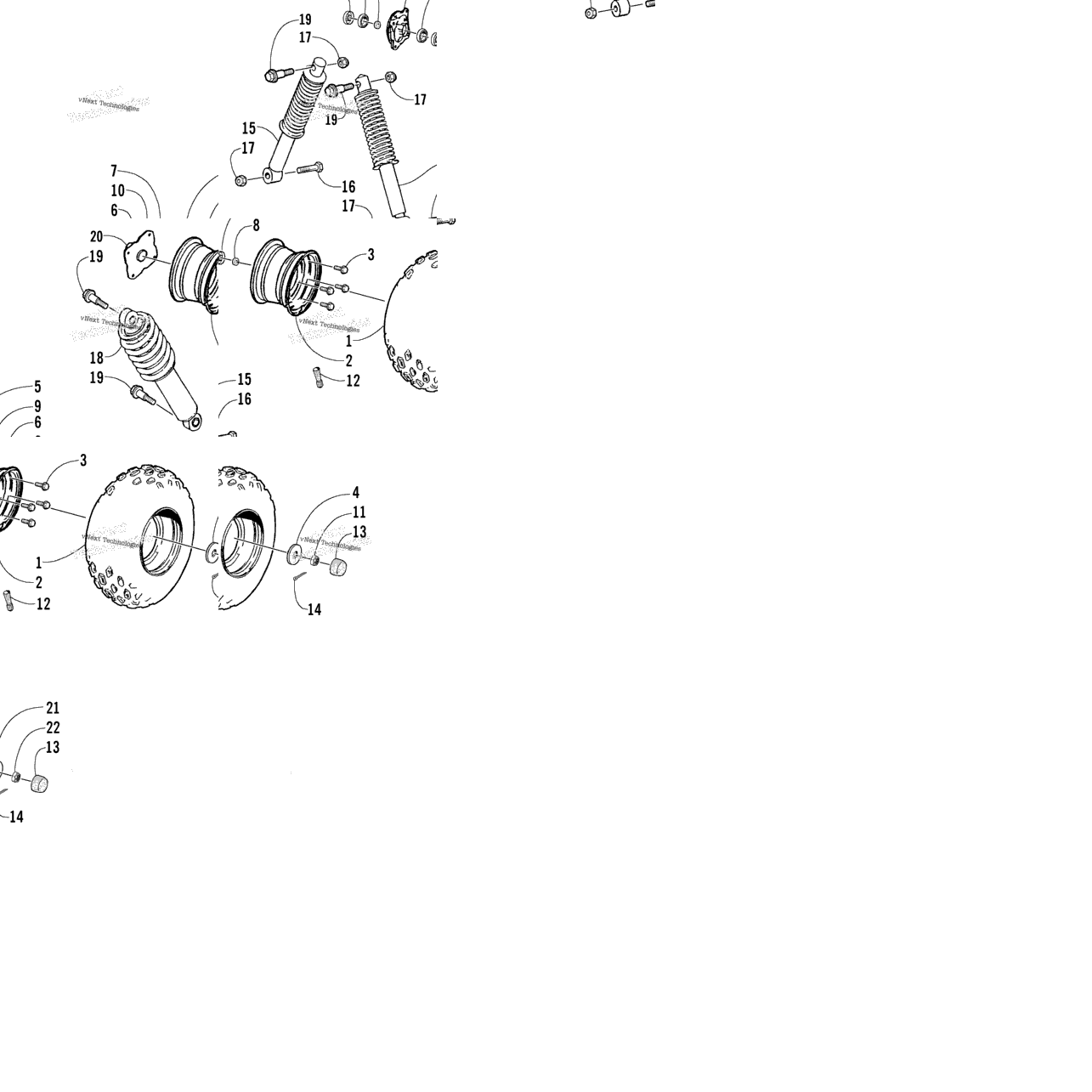 Wheel, Tire, And Suspension Assembly
