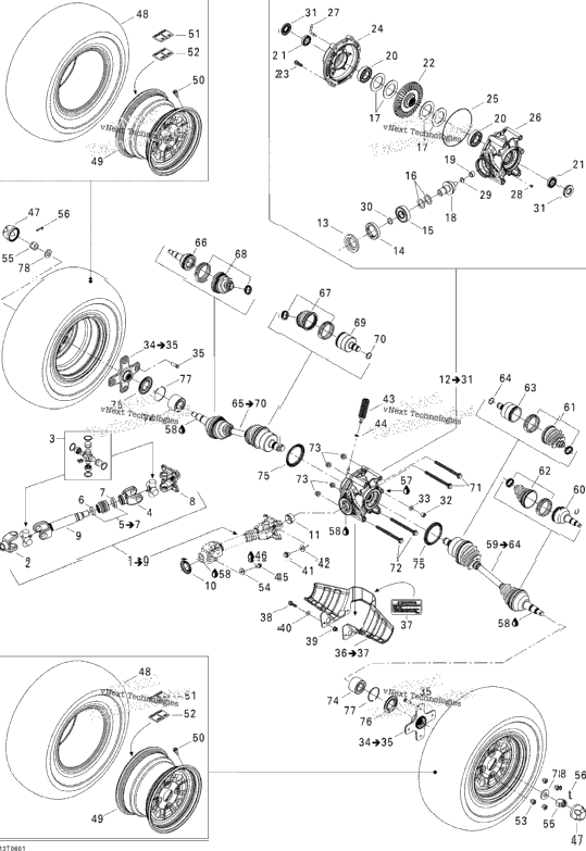 Drive System, Rear Xt