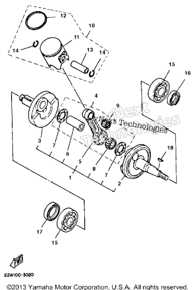 Crankshaft-Piston (Yz80l)