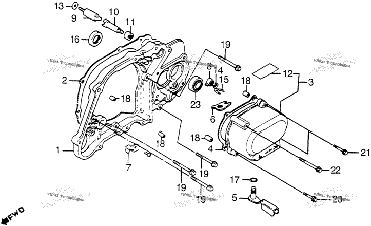 Left Cover Spacer + Sub-Transmission Cover