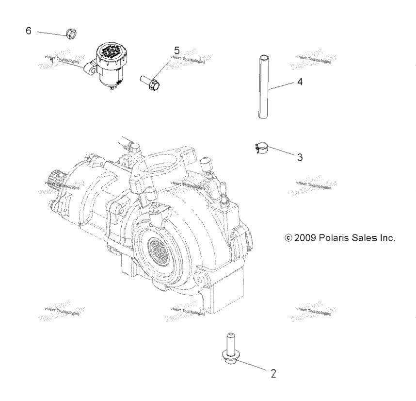 Drive Train, Gearcase Mounting, Front