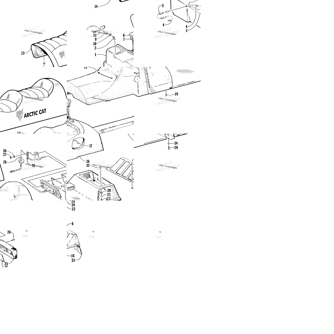 Gas Tank, Seat, And Taillight Assembly