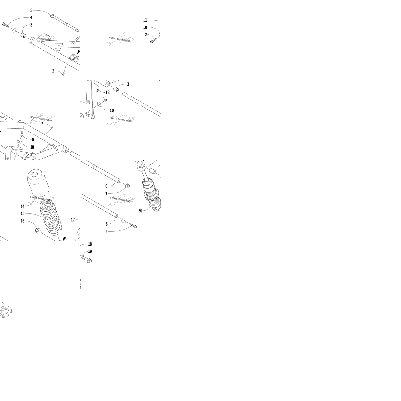 Rear Suspension Front Arm Assembly