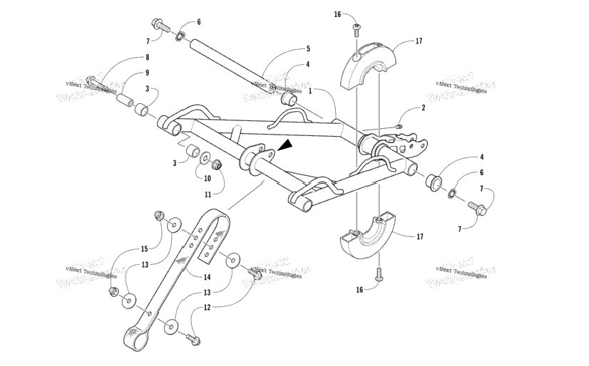 Rear Suspension Front Arm Assembly