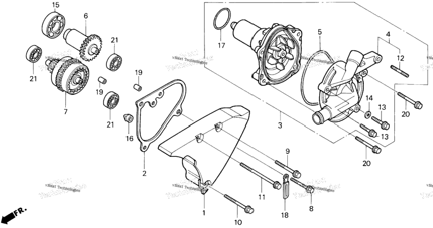 Vt1100c2water Pump 95-97