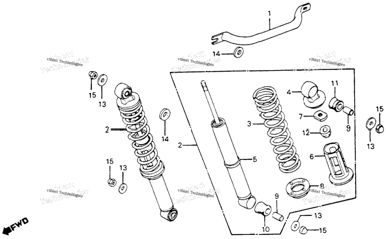 Rear Shock Absorber 80-81