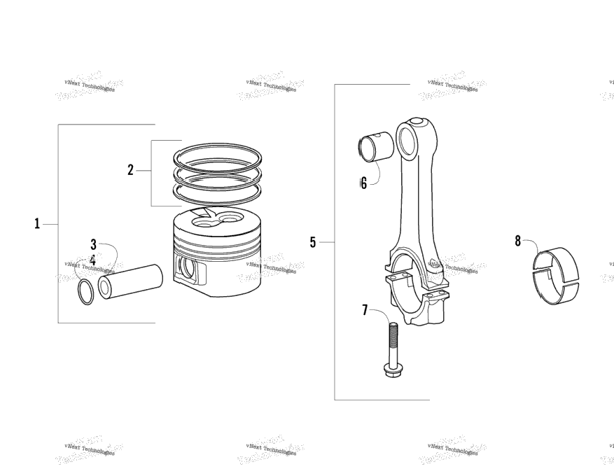 Piston Set And Connecting Rod Assembly