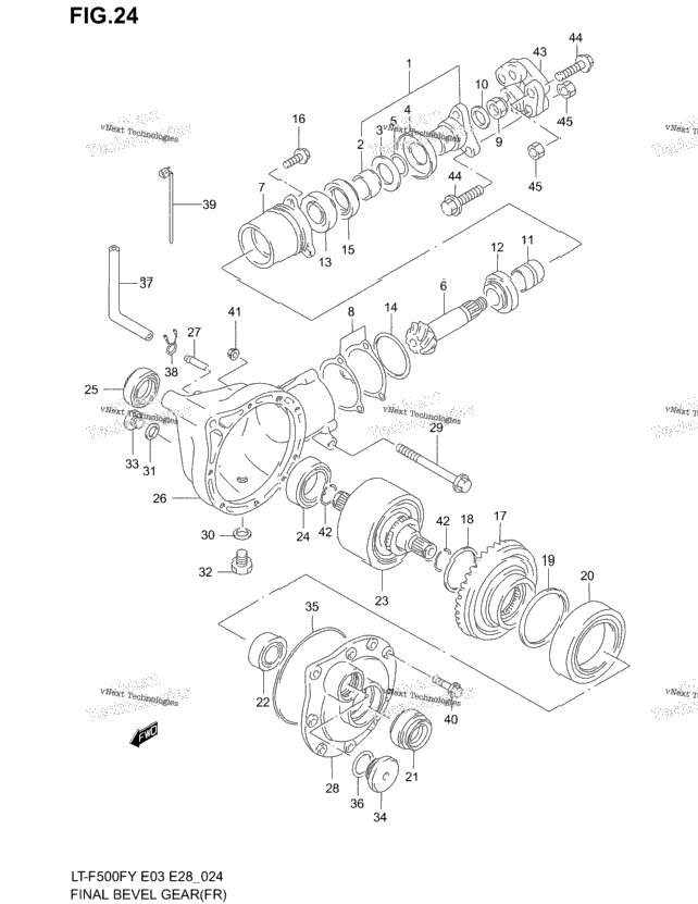 Final Bevel Gear (Front)(Model W/X/Y)