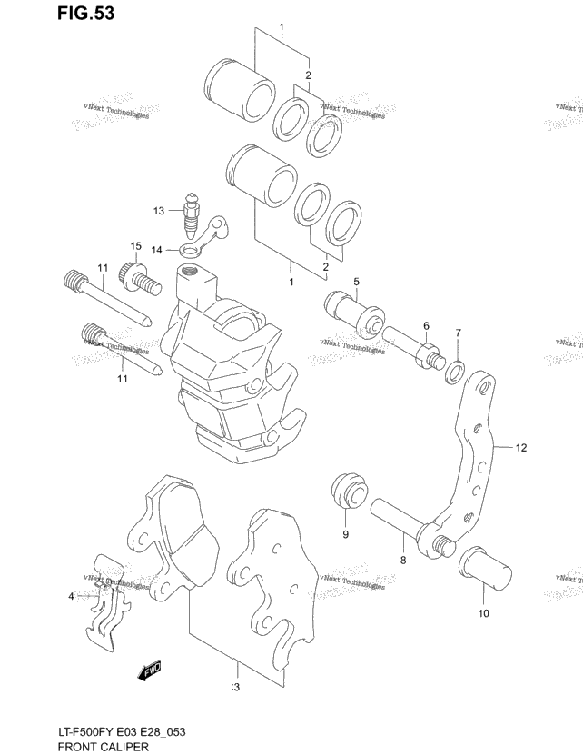Front Caliper (Model W/X)