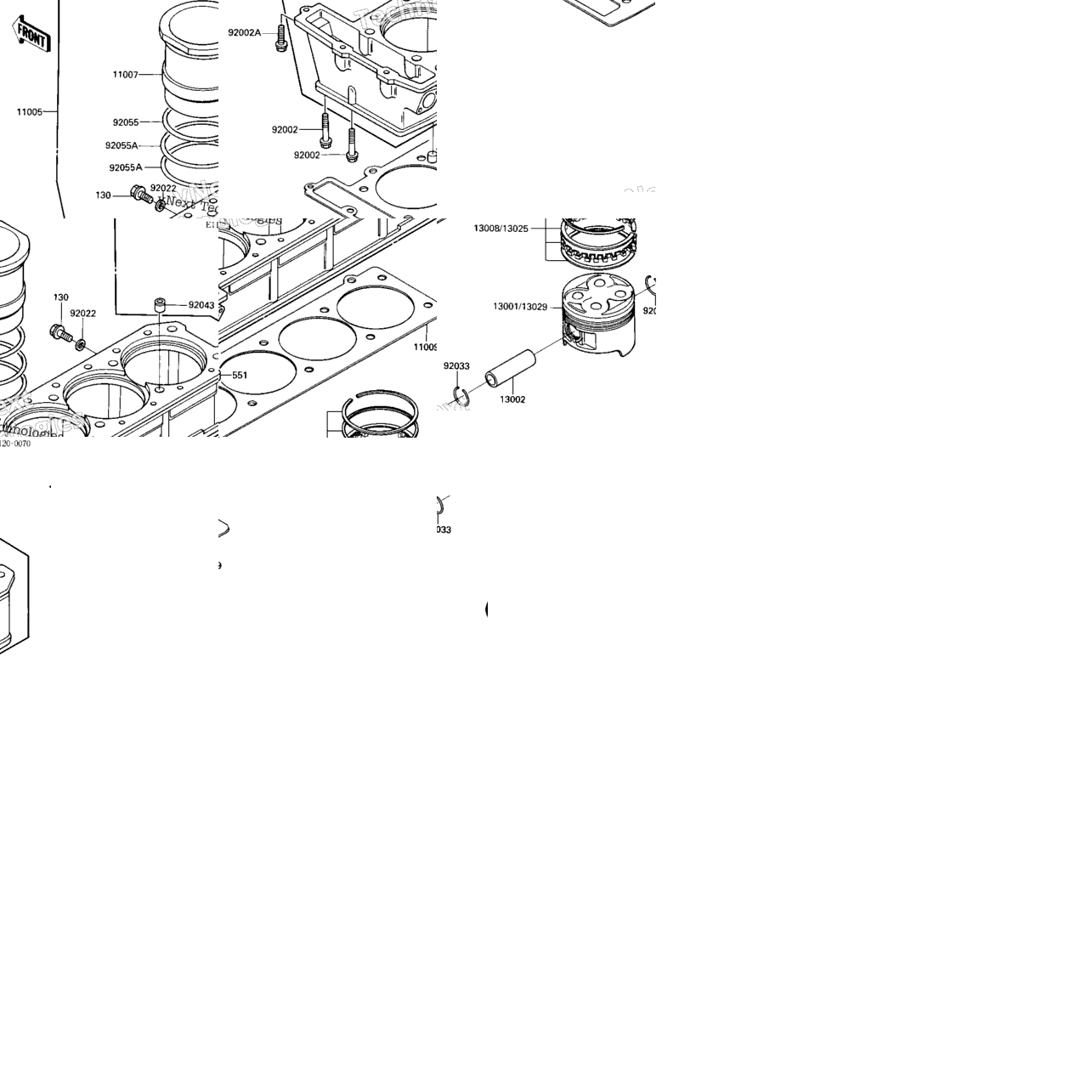Cylinder/Pistons (E/No. 030894-)
