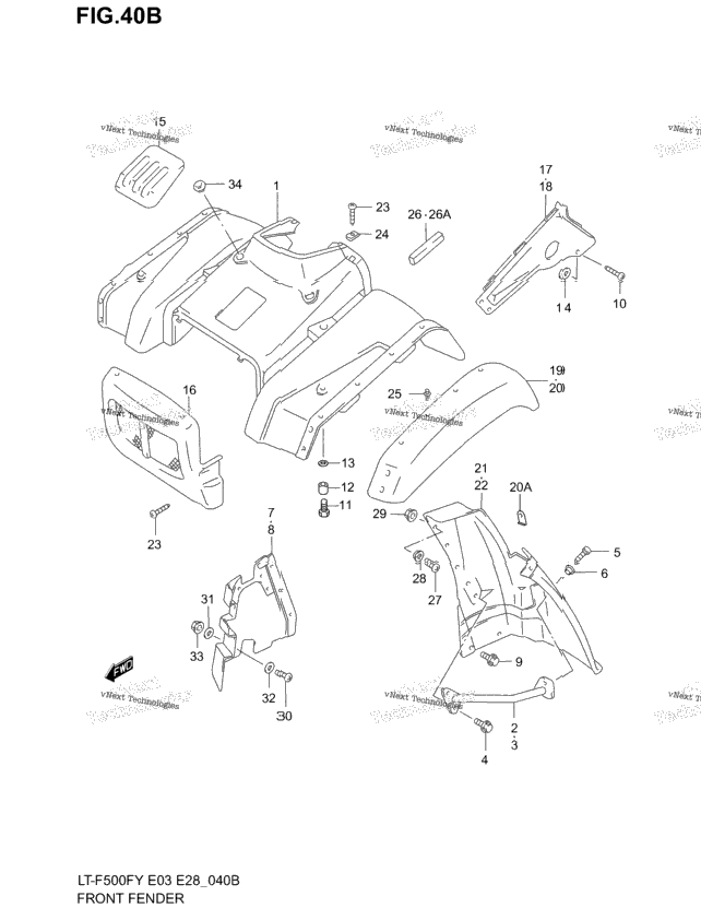 Front Fender (Model K1/K2)