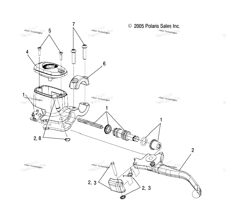 Brakes, Front Brake Lever & Master Cylinder