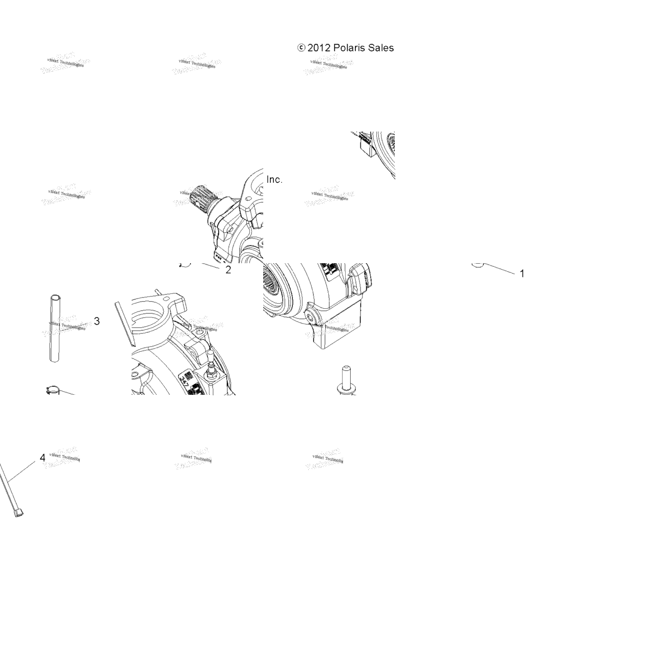Drive Train, Gearcase Mounting, Front