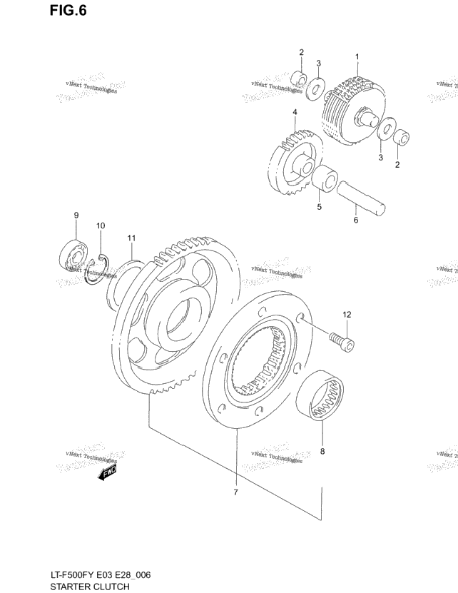 Starter Clutch (Model W/X)