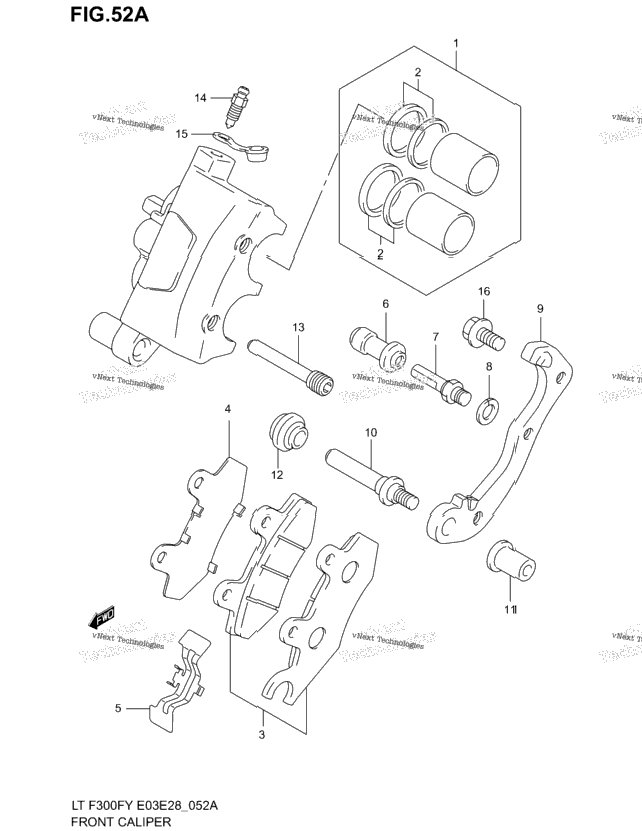 Front Caliper (Model K2)