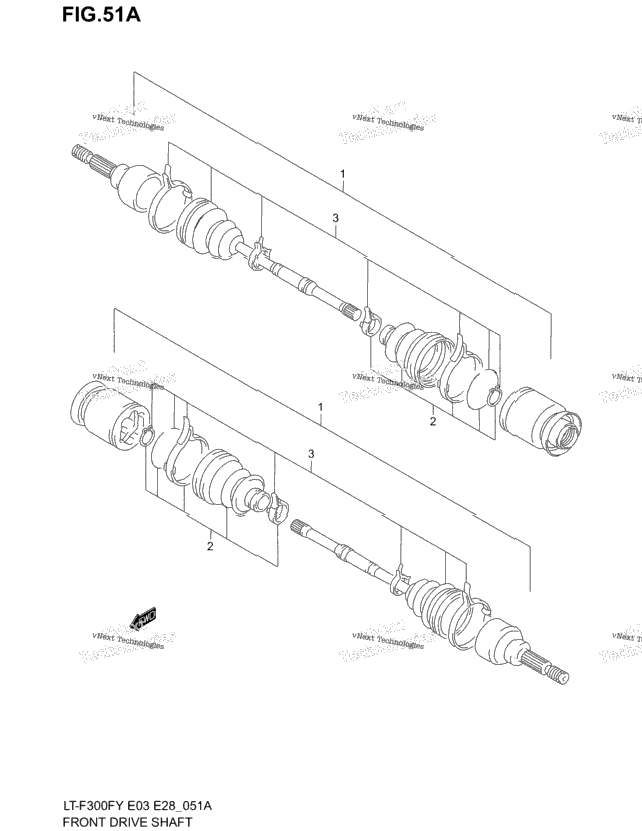 Front Drive Shaft (Model K1/K2)
