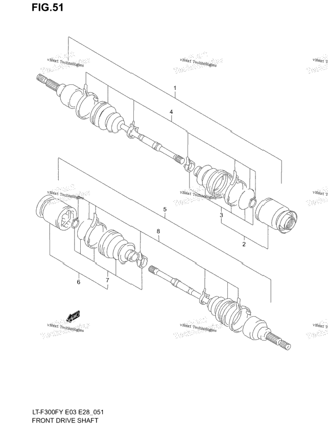 Front Drive Shaft (Model X/Y)