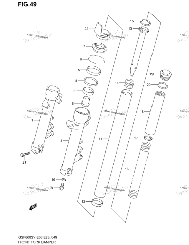Front Fork Damper (Model Y/K1/K2)