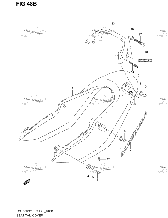 Seat Tail Cover (Model K2)