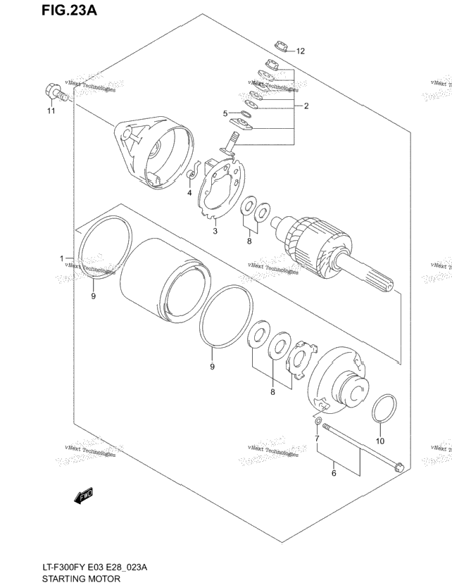 Starting Motor (Model Y/K1/K2)