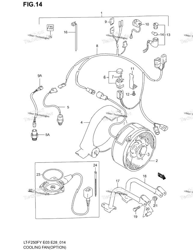 Cooling Fan (Optional Model X/Y/K1)