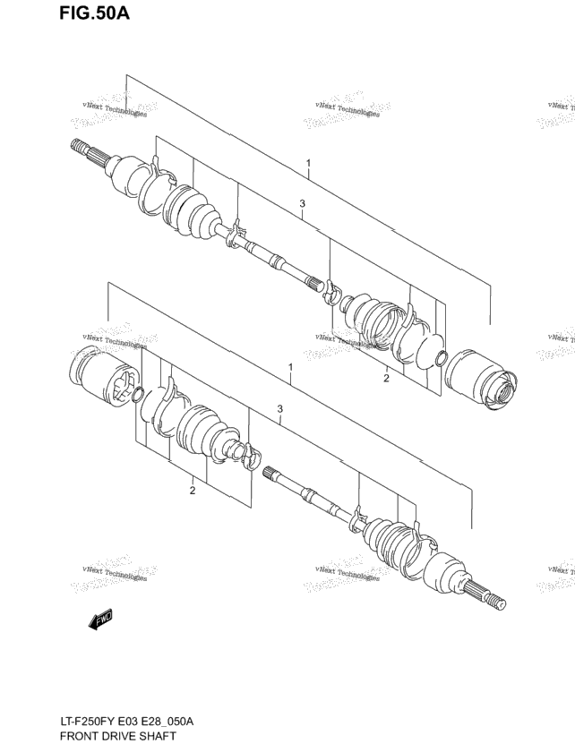 Front Drive Shaft (Model K1/K2)