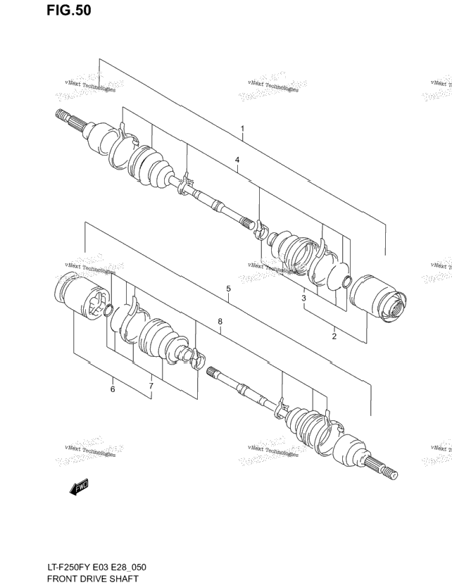 Front Drive Shaft (Model X/Y)