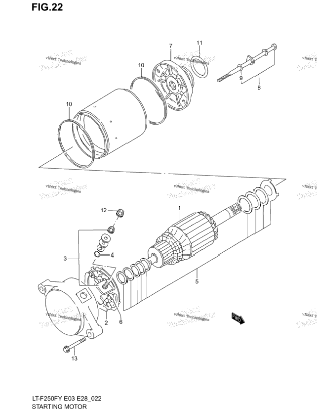 Starting Motor (Model X)