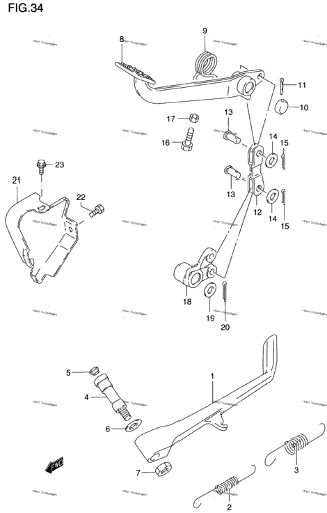 Prop Stand - Rear Brake