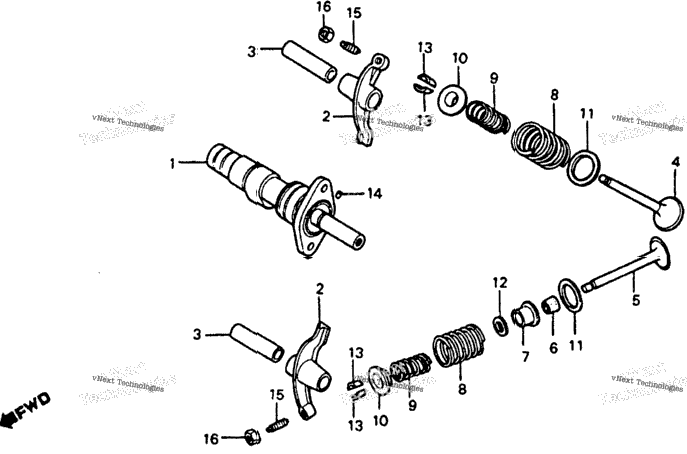 Camshaft + Valve