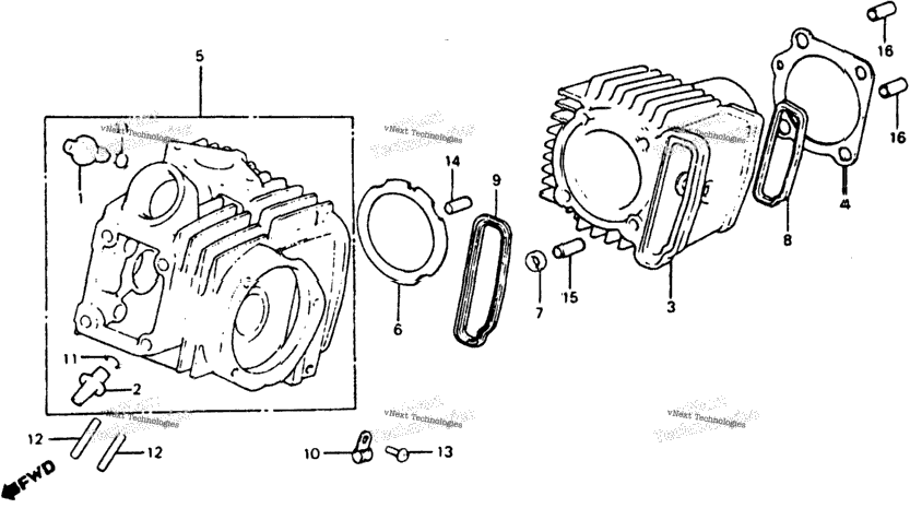 Cylinder Head + Cylinder