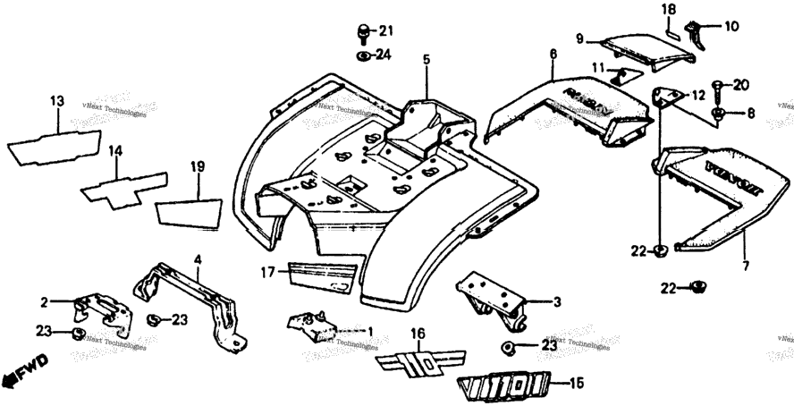Rear Fender 83-85