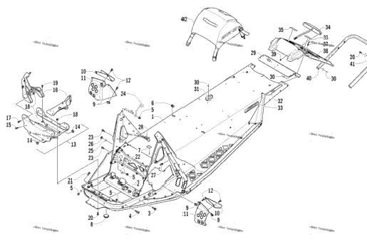 Chassis, Rear Bumper, And Snowflap Assembly