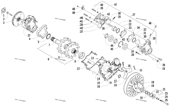 Drive Train Shaft And Brake Assemblies