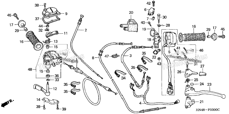 Handle Levers + Switches + Cables