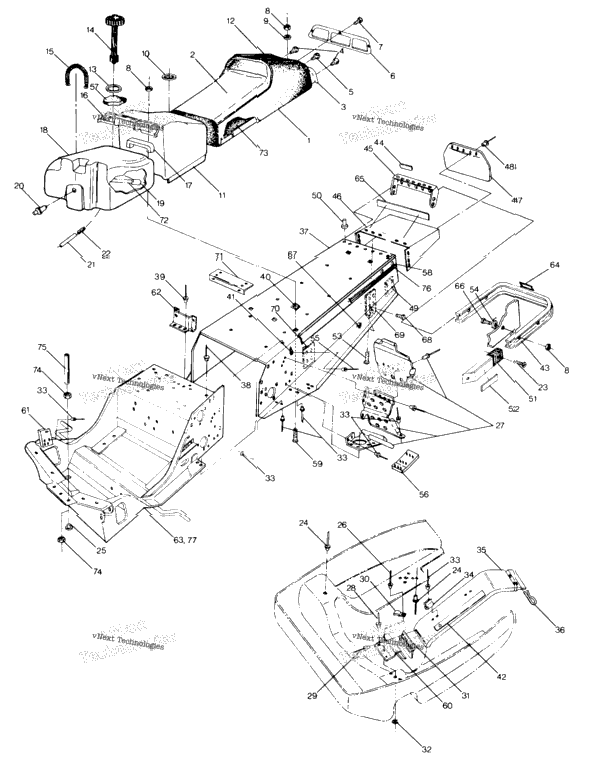 Chassis And Seat 500 & 500 Classic